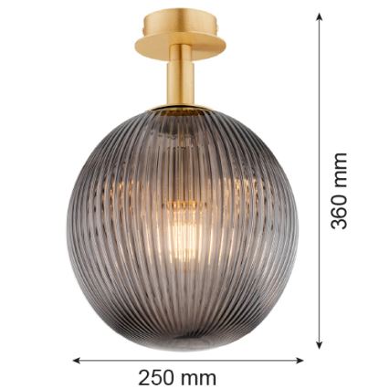 Argon 8511 - Kattovalo PALOMA 1xE27/15W/230V kulta/musta