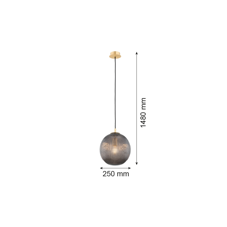 Argon 8513 - Kattokruunu johdossa PALOMA 1xE27/15W/230V halkaisija 25 cm kulta/musta