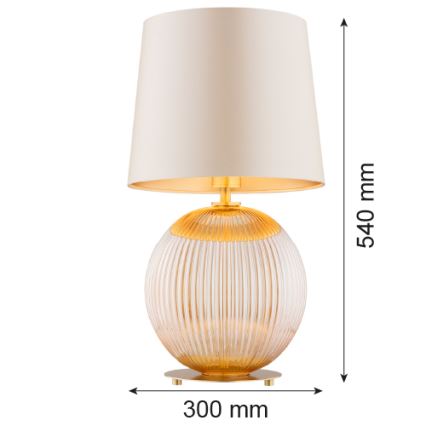 Argon 8535 - Pöytävalaisin HAMILTON 1xE27/15W/230V 54 cm kerma/beige