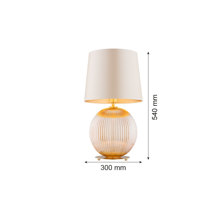 Argon 8535 - Pöytävalaisin HAMILTON 1xE27/15W/230V 54 cm kerma/beige