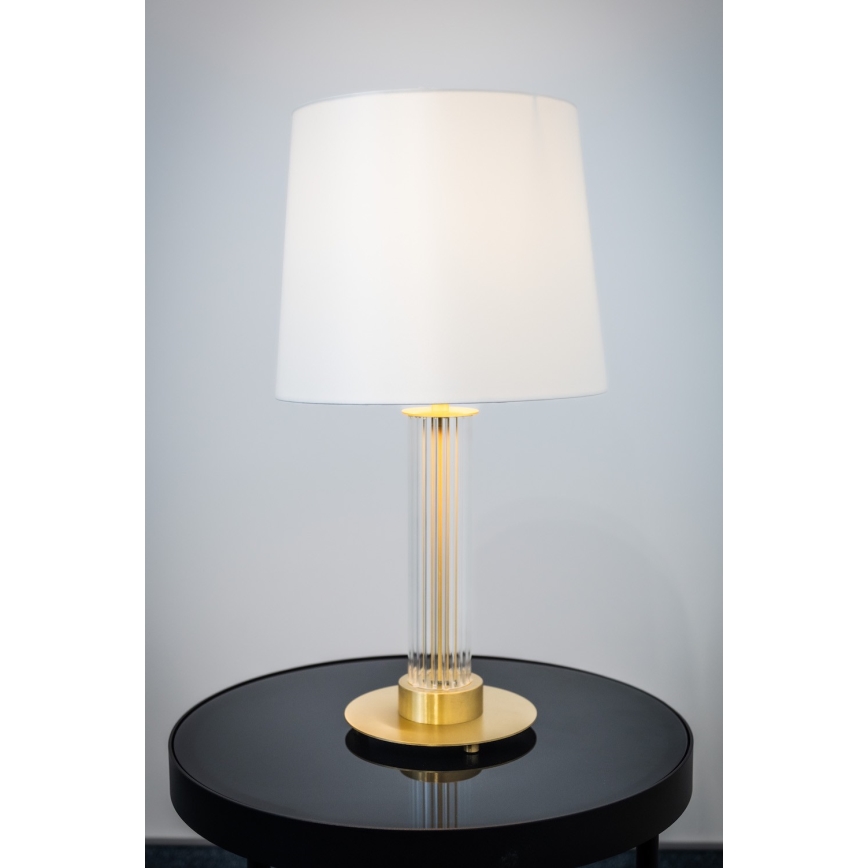 Argon 8540 - Pöytävalaisin HAMPTON 1xE27/15W/230V 57 cm valkoinen