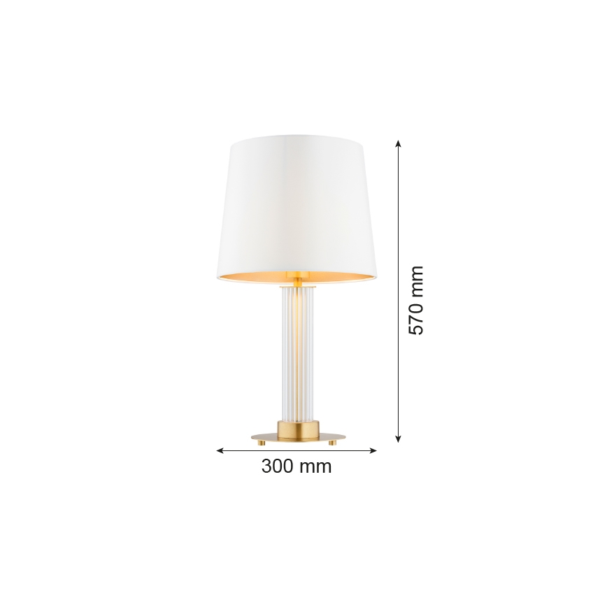 Argon 8540 - Pöytävalaisin HAMPTON 1xE27/15W/230V 57 cm valkoinen