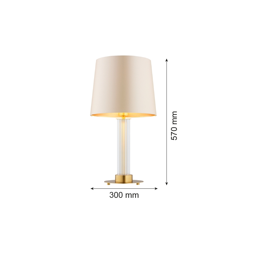 Argon 8541 - Pöytävalaisin HAMPTON 1xE27/15W/230V 57 cm beige