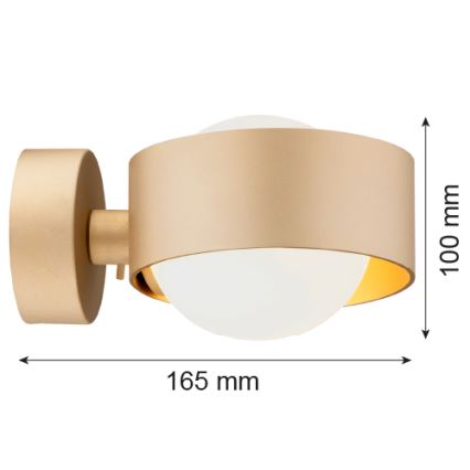 Argon 8567 - Kylpyhuoneen seinävalaisin MASSIMO PLUS 1xG9/6W/230V IP44 kulta