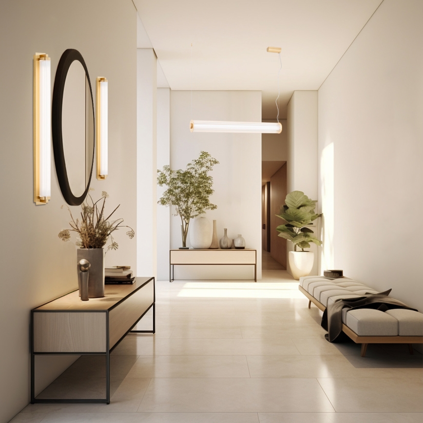Argon 8622 - LED-seinävalaisin HAMPTON LED/34W/230V 3000K messinki