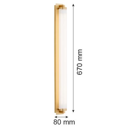 Argon 8622 - LED-seinävalaisin HAMPTON LED/34W/230V 3000K messinki