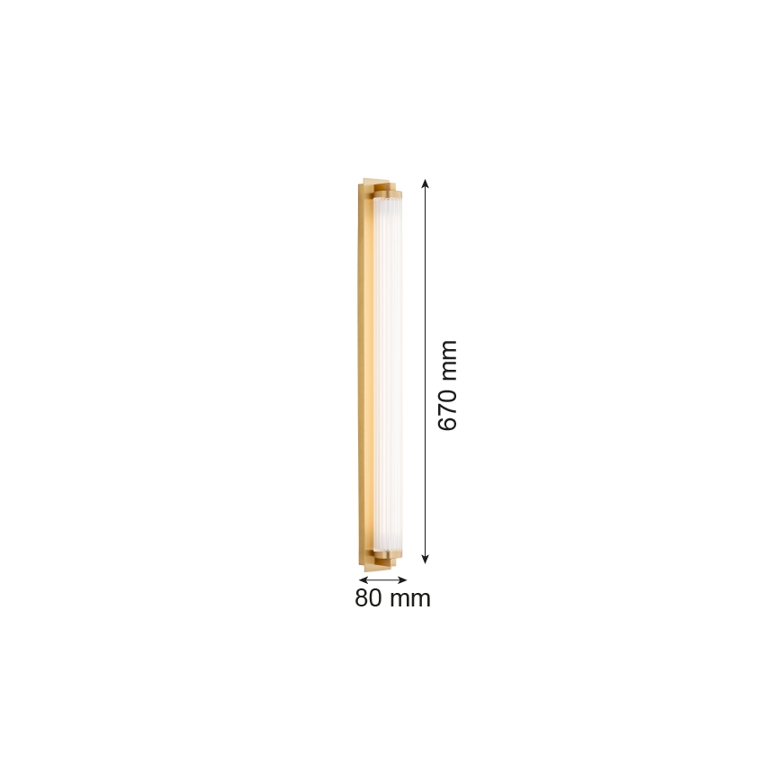 Argon 8622 - LED-seinävalaisin HAMPTON LED/34W/230V 3000K messinki