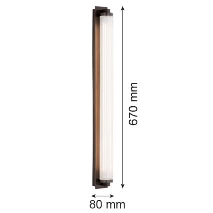 Argon 8623 - LED-seinävalaisin HAMPTON LED/34W/230V 3000K musta