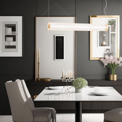 Argon 8624 - LED-kattokruunu johdossa HAMPTON LED/90W/230V 3000K 120 cm messinki
