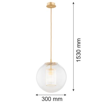 Argon 8626 - Kattokruunu johdossa HAMPTON 1xE27/15W/230V