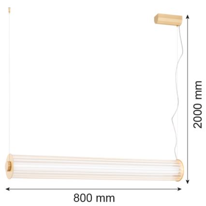 Argon 8627 - LED-kattokruunu johdossa HAMPTON LED/60W/230V 3000K 80 cm messinki