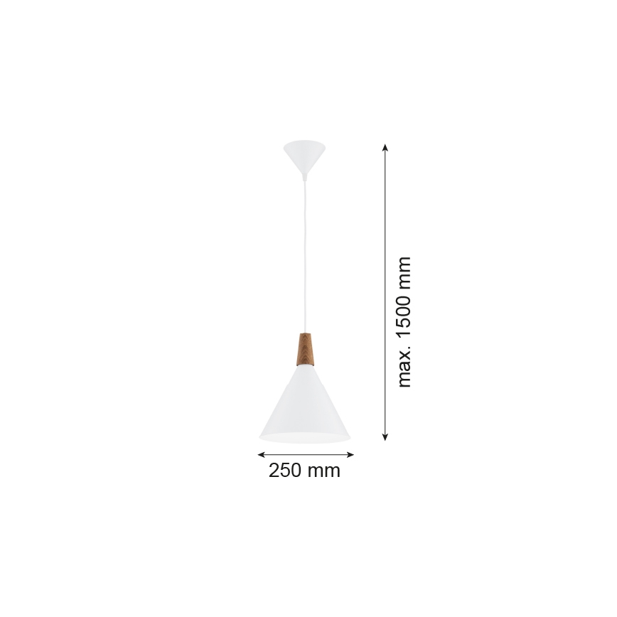 Argon 8630 - Kattokruunu johdossa KEGEL 1xE27/15W/230V valkoinen