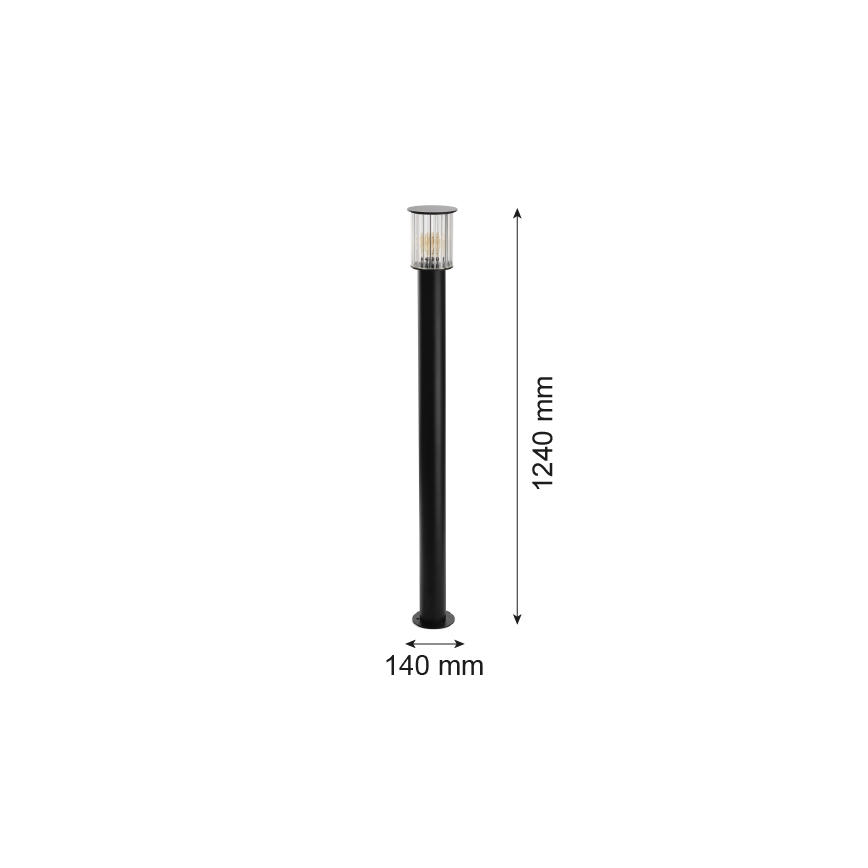 Argon 8750 - Ulkovalaisin NORFOLK 1xE27/15W/230V IP44 124cm musta