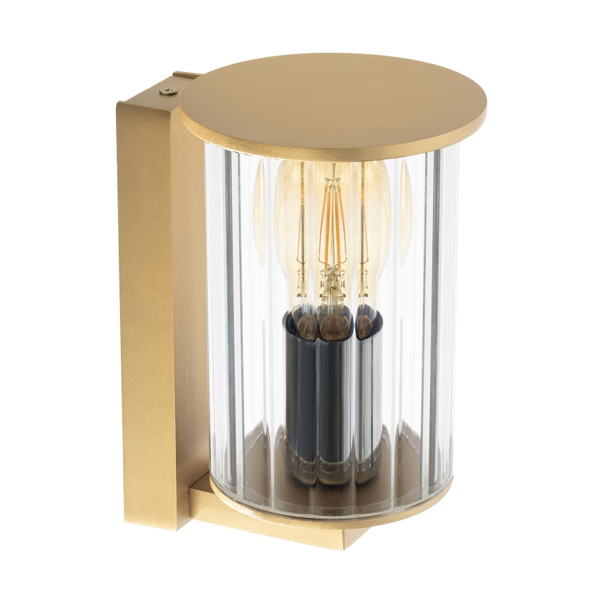 Argon 8752 - Ulkoseinävalaisin NORFOLK 1xE27/15W/230V IP44 kulta