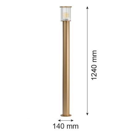 Argon 8754 - Ulkovalaisin NORFOLK 1xE27/15W/230V IP44 124cm kulta