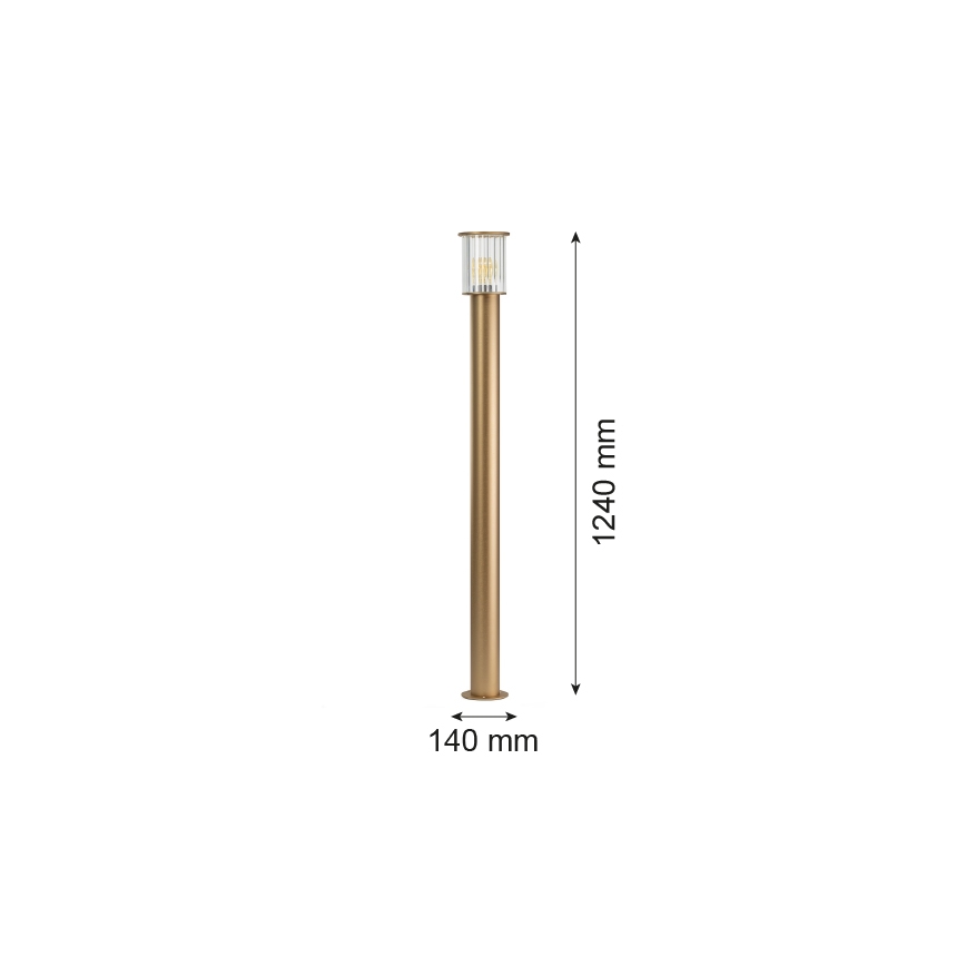 Argon 8754 - Ulkovalaisin NORFOLK 1xE27/15W/230V IP44 124cm kulta