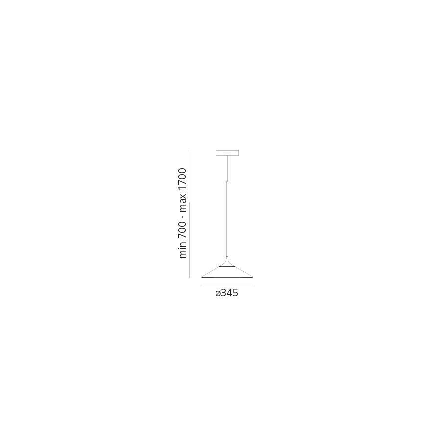 Artemide 0352030A - Himmennettävä LED-kattokruunu johdossa ORSA LED/20W/230V 3000K halkaisija 24,5 cm