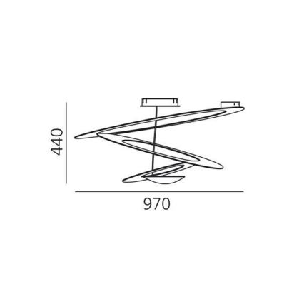 Artemide 1253110A - Himmennettävä LED-kattovalaisin PIRCE LED/44W/230V 3000K valkoinen
