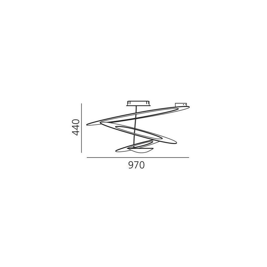 Artemide 1253110A - Himmennettävä LED-kattovalaisin PIRCE LED/44W/230V 3000K valkoinen