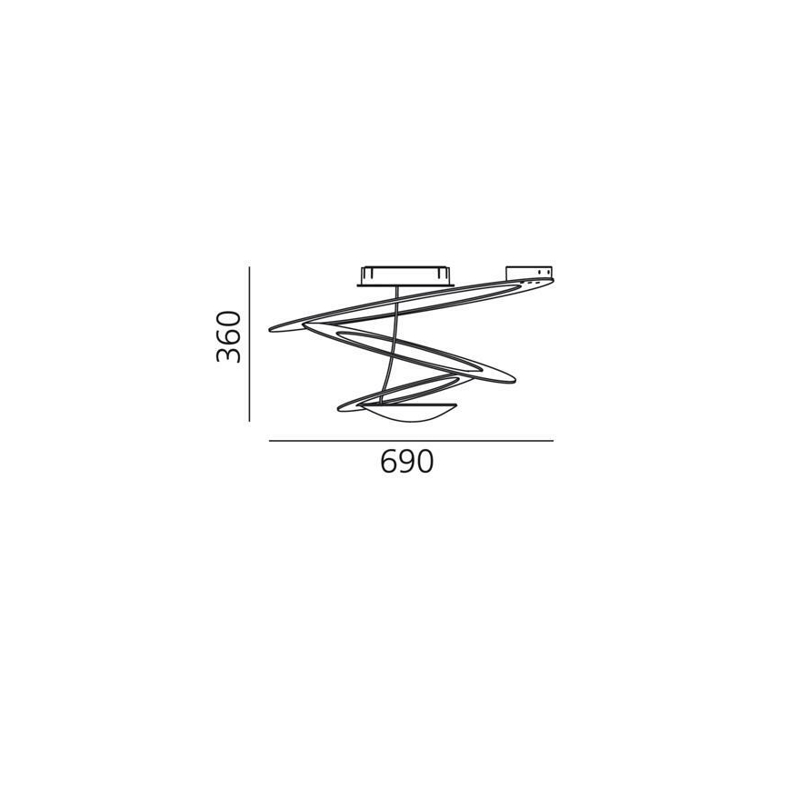Artemide 1255110A - Himmennettävä LED-kattovalaisin PIRCE LED/44W/230V 3000K valkoinen