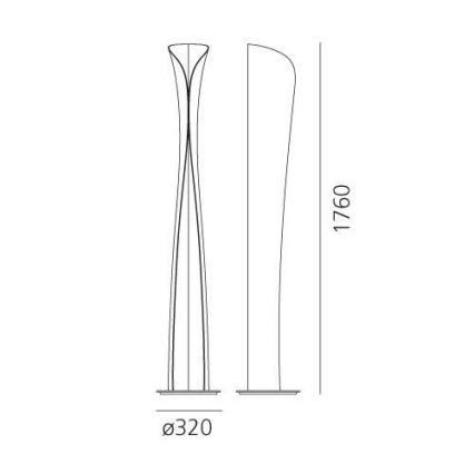 Artemide 1361010A - LED-lattiavalaisin CADMO LED/44W/230V + 1xGU10/10W/230V musta