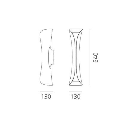 Artemide 1373020A - Seinävalaisin CADMO 2xGU10/10W/230V valkoinen