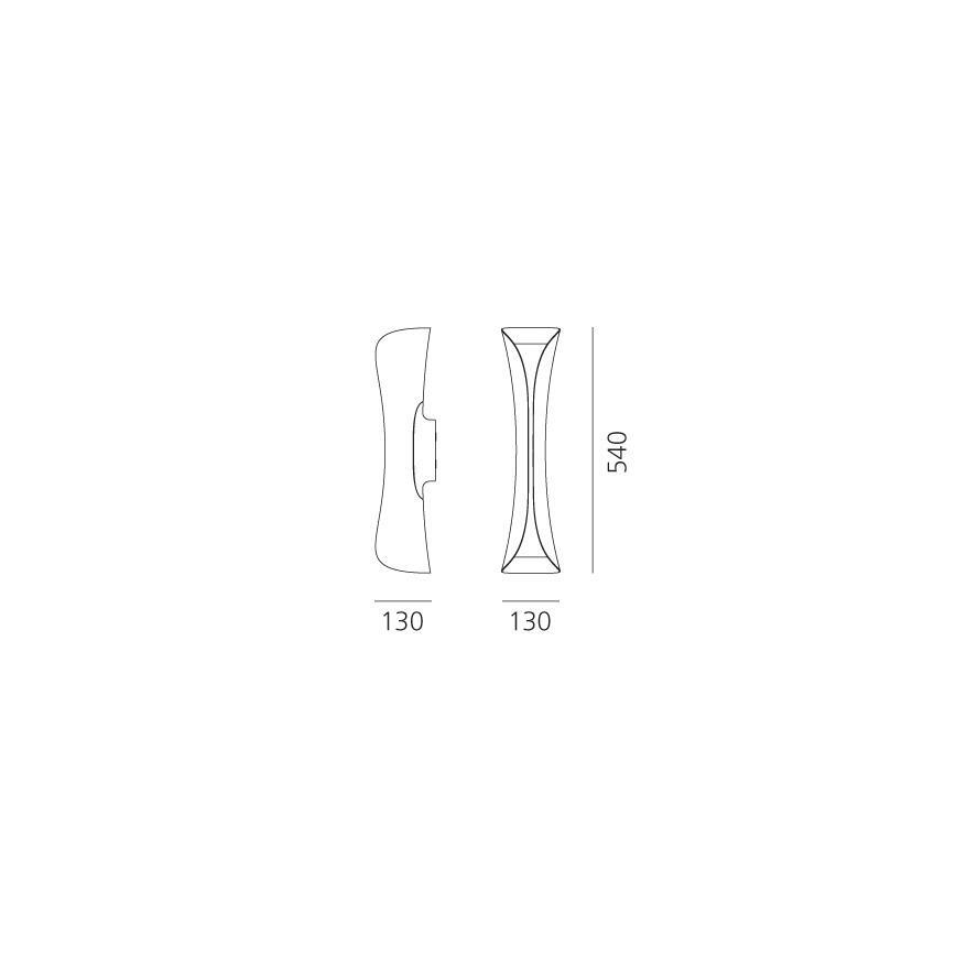 Artemide 1373020A - Seinävalaisin CADMO 2xGU10/10W/230V valkoinen