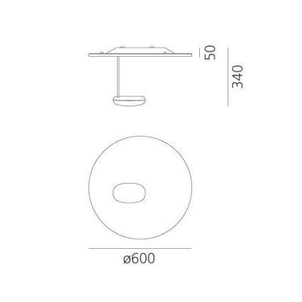 Artemide 1471110A - Himmennettävä LED-kattovalaisin DROPLET LED/29W/230V 3000K