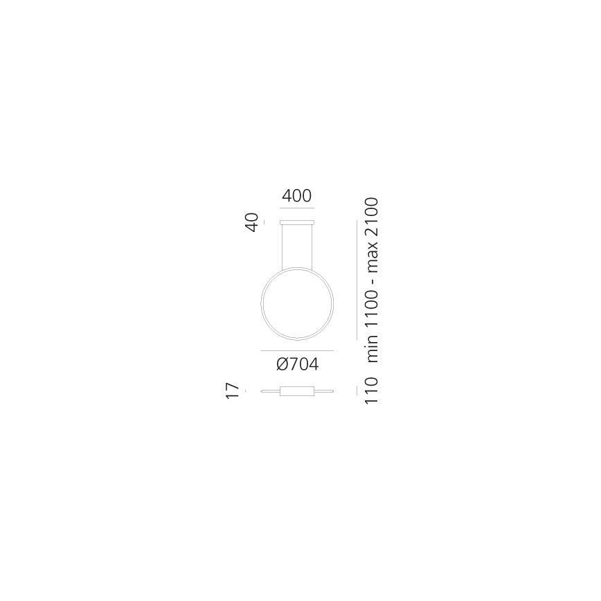 Artemide 1992310APP - LED RGBW Himmennettävä kattokruunu johdossa DISCOVERY LED/42W/230V 2700-6500K antrasiitti