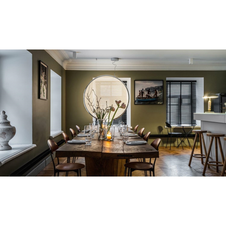 Artemide 1994330APP - LED RGBW Himmennettävä kattokruunu johdossa DISCOVERY LED/79W/230V 2700-6500K musta