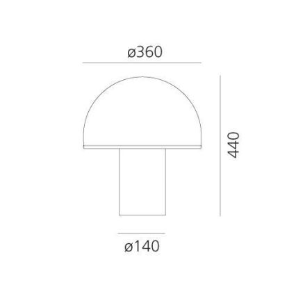 Artemide A006300 - Pöytävalaisin ONFALE 1xE14/5W/230V + 1xE27/13W valkoinen