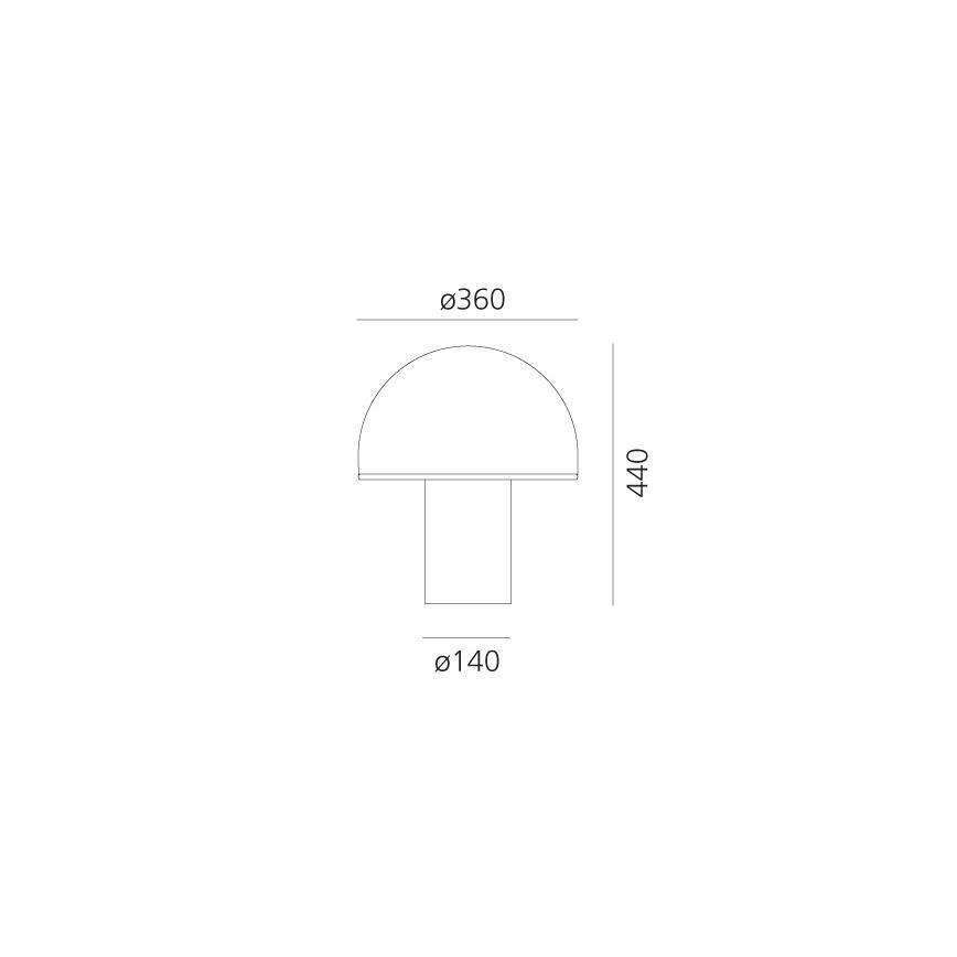 Artemide A006300 - Pöytävalaisin ONFALE 1xE14/5W/230V + 1xE27/13W valkoinen