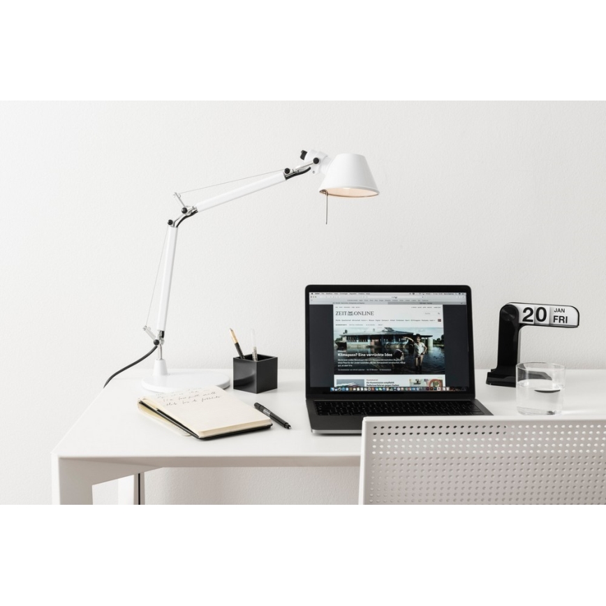 Artemide AR 0011820A - Pöytävalaisin TOLOMEO MICRO 1xE14/46W/230V valkoinen