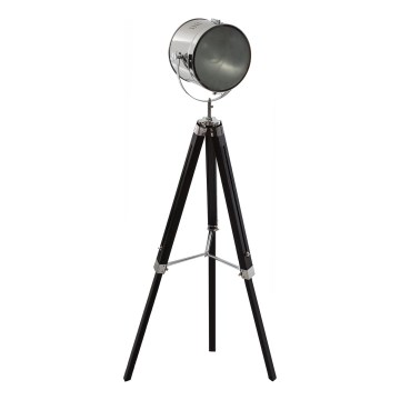 Atmosphera - Lattialamppu EBOR 1xE27/25W/230V mänty/kiiltävä kromi