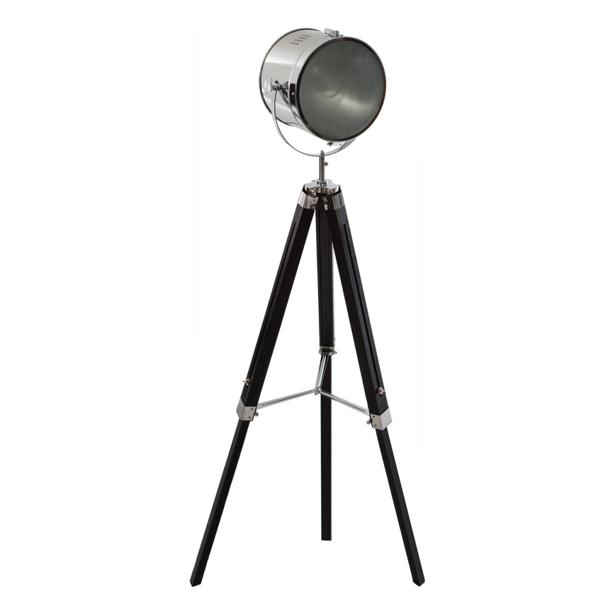 Atmosphera - Lattialamppu EBOR 1xE27/25W/230V mänty/kiiltävä kromi