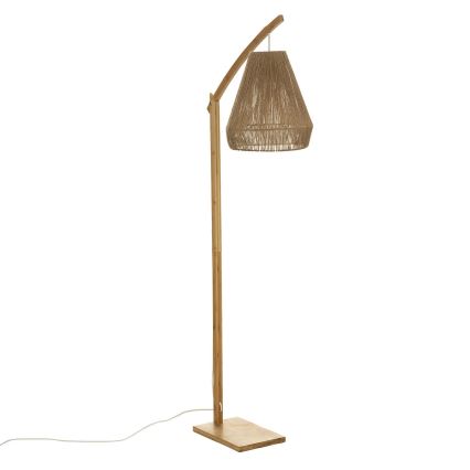 Atmosphera - Lattialamppu PALM 1xE27/60W/230V bambu/hamppu