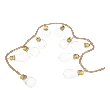 Atmosphera - LED-koristeketju SEPPELE 10xLED/2xAA 1,65m lämpimänvalkoinen