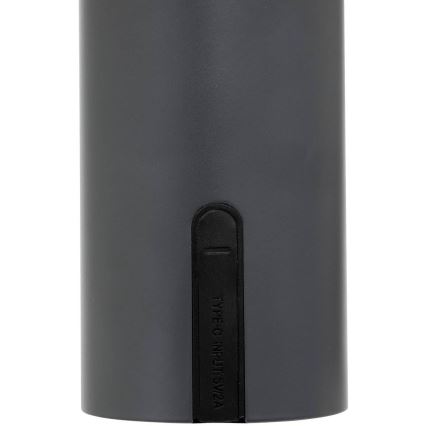 Atmosphera - LED Ladattava ulko kosketus pöytävalaisin JANY LED/3,7V 22 cm 2200 mAh IP44 musta