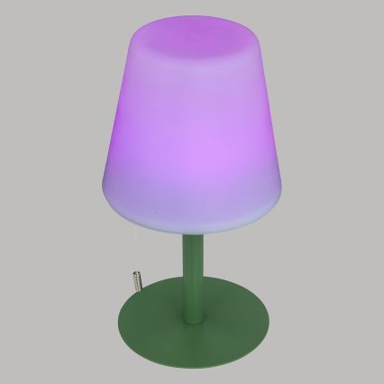 Atmosphera - LED RGBW Ladattava ulko pöytävalaisin ZACK LED/3,7V 1200 mAh IP44 vihreä