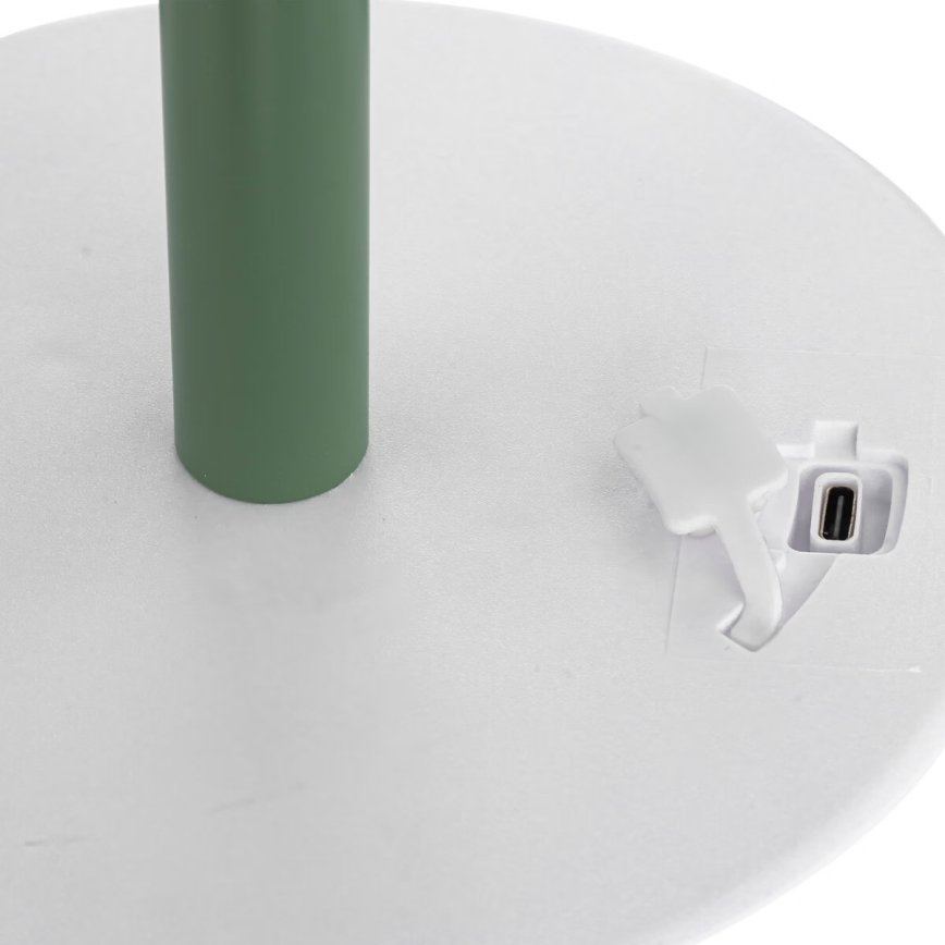 Atmosphera - LED RGBW Ladattava ulko pöytävalaisin ZACK LED/3,7V 1200 mAh IP44 vihreä