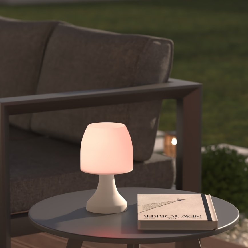 Atmosphera - LED RGB Ulkopöytävalaisin DOKK LED/3xAAA 19,5 cm IP44
