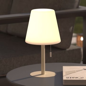 Atmosphera - LED RGBW Ladattava ulko pöytävalaisin ZACK LED/3,7V 1200 mAh IP44 beige