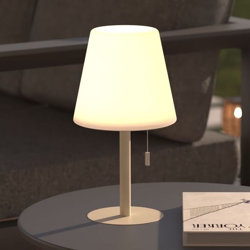 Atmosphera - LED RGBW Ladattava ulko pöytävalaisin ZACK LED/3,7V 1200 mAh IP44 beige