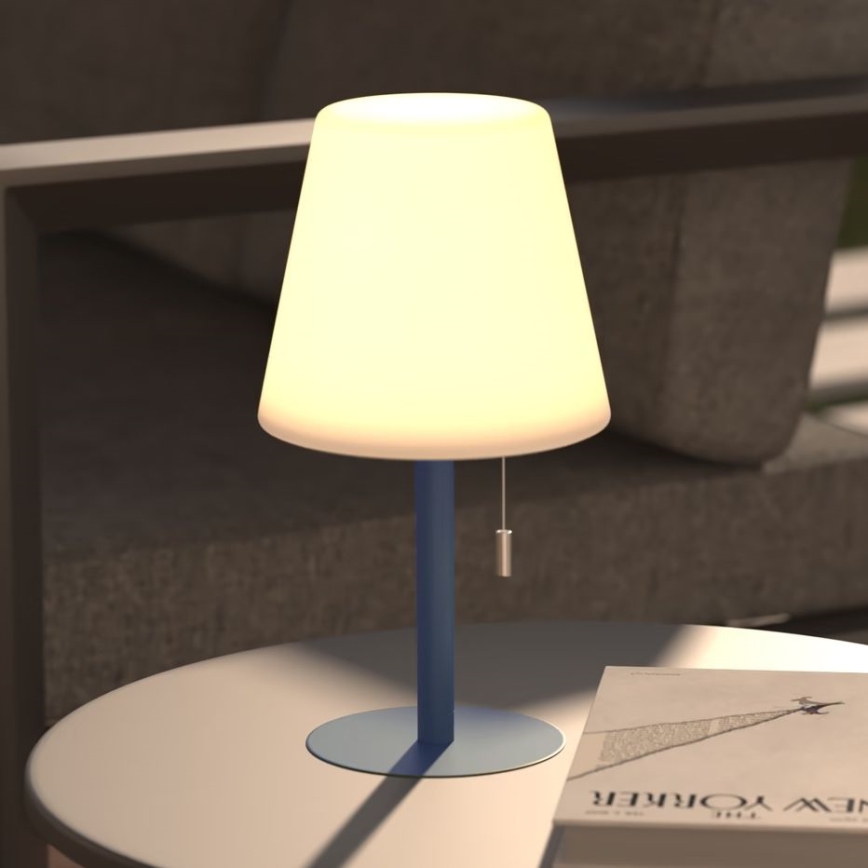 Atmosphera - LED RGBW Ladattava ulko pöytävalaisin ZACK LED/3,7V 1200 mAh IP44 turkoosi