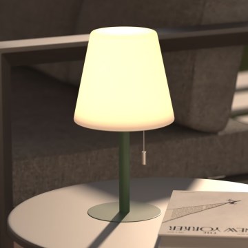 Atmosphera - LED RGBW Ladattava ulko pöytävalaisin ZACK LED/3,7V 1200 mAh IP44 vihreä