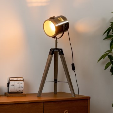 Atmosphera - Pöytävalaisin EBOR 1xE14/25W/230V mänty/messinki