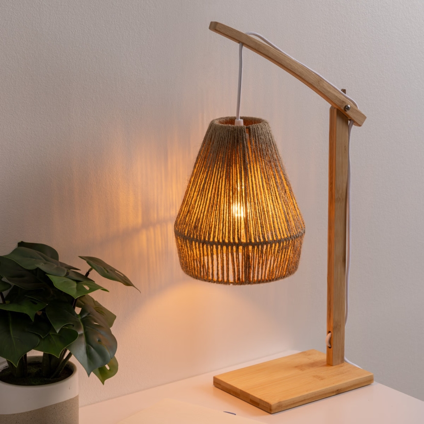 Atmosphera - Pöytävalaisin KARLA 1xE27/40W/230V bambu