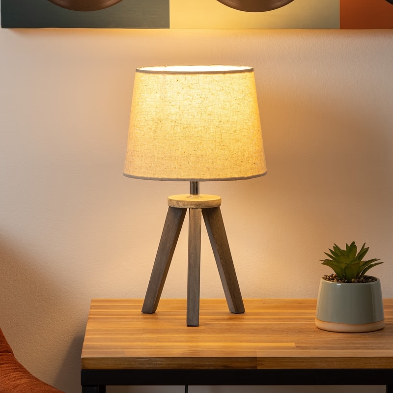 Atmosphera - Pöytävalaisin MINI 1xE14/25W/230V mänty/beige