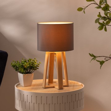 Atmosphera - Pöytävalaisin MOLU 1xE27/25W/230V mänty/harmaa