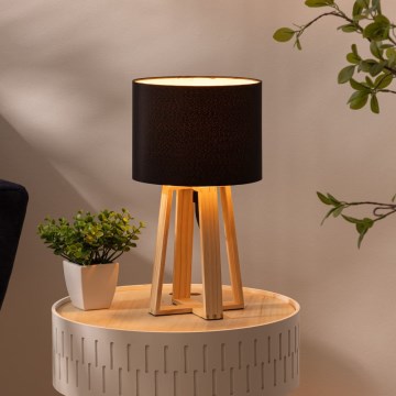 Atmosphera - Pöytävalaisin MOLU 1xE27/25W/230V mänty/musta